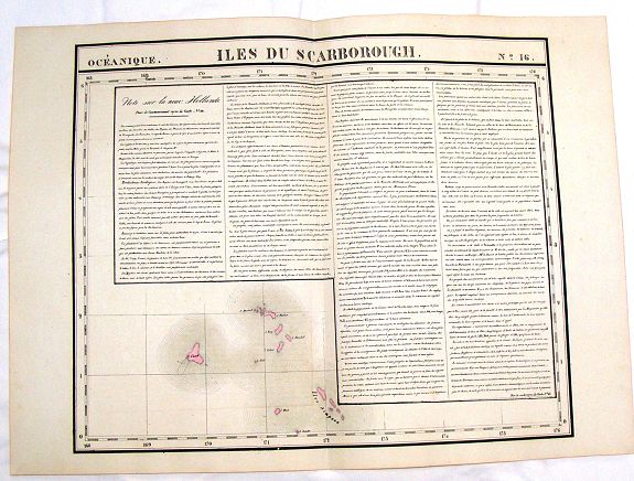 VANDERMAELEN, P., Iles du Scarborough (Oceanique No. 16)., antique map, old maps