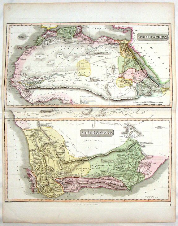 THOMSON, J., North Africa & South Africa., antique map, old maps