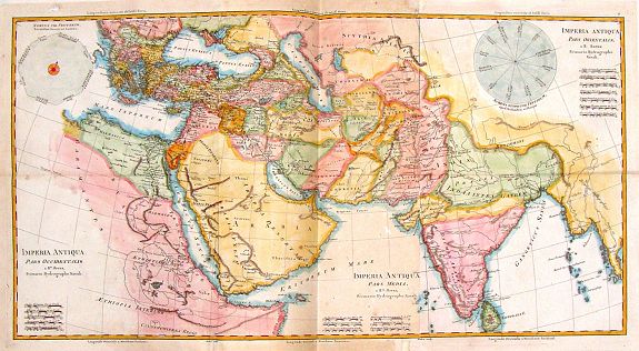 BONNE, R., Imperia Antiqua., antique map, old maps