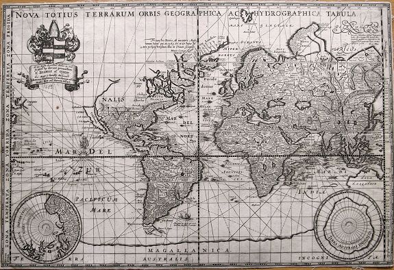 PITT, M., Nova Totius Terrarum Orbis Geographica ac Hydorgraphica Tabula., antique map, old maps