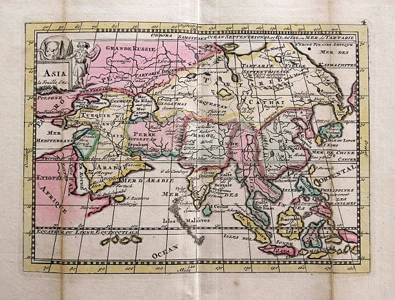 LA FEUILLE, P. de, Asia la Feuille Exc., antique map, old maps