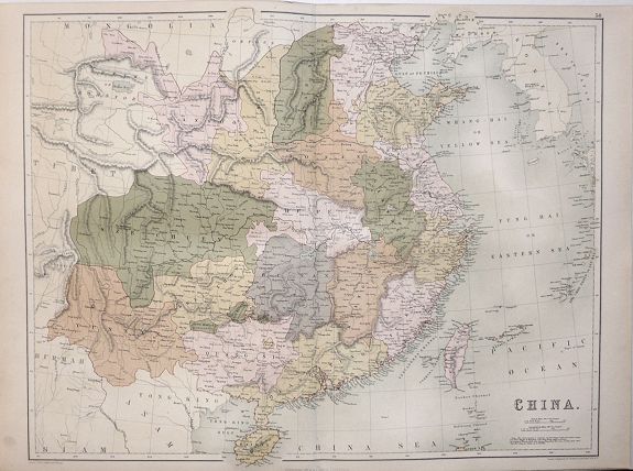 BARTHOLOMEW, J., China., antique map, old maps