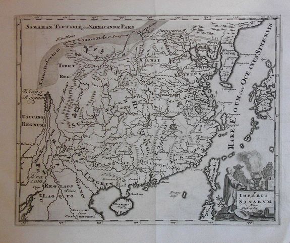 CLUVER, P., Imperii Sinarum., antique map, old maps