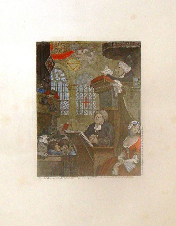 HOGARTH, W., The Sleeping Congregation., antique map, old maps