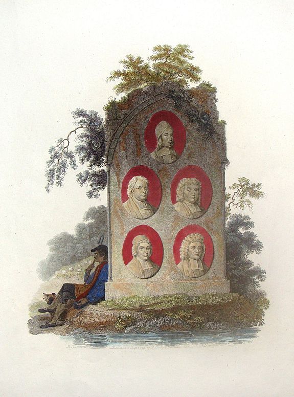 LANDSEER, J., Shephard Boy & Six Cameos., antique map, old maps