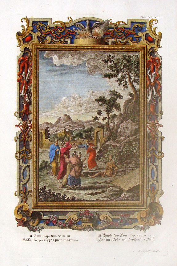 TYROFF, M. / SCHEUCHZER, J., Elisha Got Up From His Grave., antique map, old maps