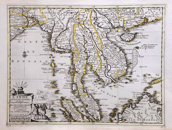 AA, P. van der, L'Inde de la le Gange, suivant les nouvelles observations., antique map, old maps