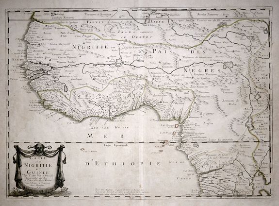 DUVAL, P., Carte De Nigritie Et Guinee., antique map, old maps