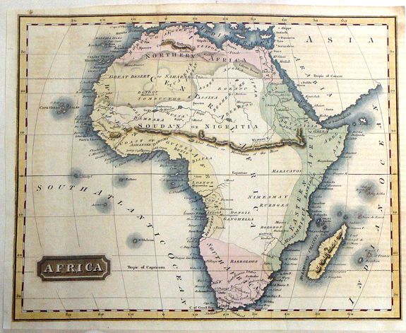 MORSE, S., Africa., antique map, old maps