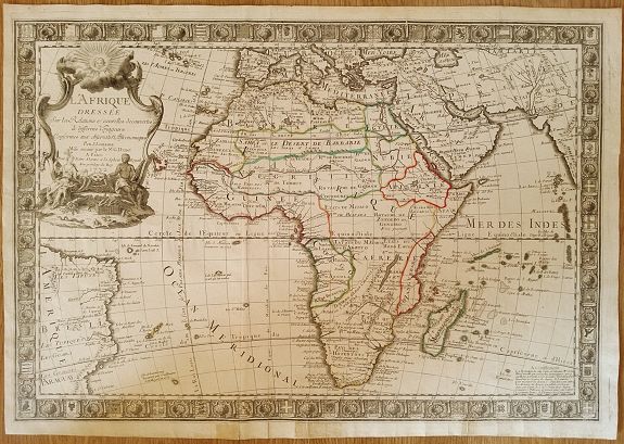 LULLIER, J. / DANET, G., L'Afrique. Dressé Sur les Relations et nouvelles decouvertes de differens Vogageurs... , antique map, old maps