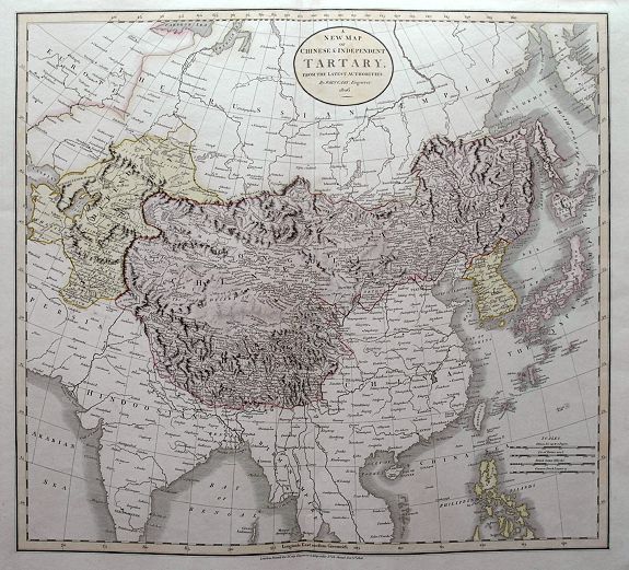 CARY, J., A New Map of Chinese Independent Tartary, from the Latest Authorities., antique map, old maps