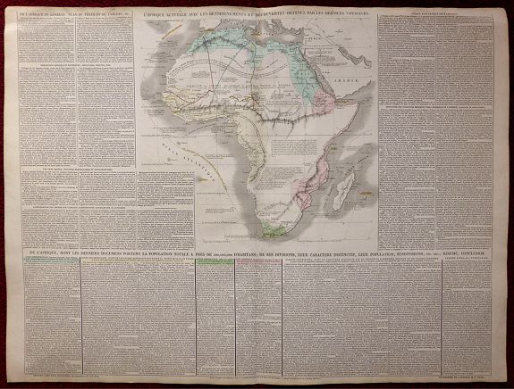 RENOUARD, Paul, L'AFRIQUE ACTUELLE AVEC LES RENSEIGNEMENTS ET DECOUVERTES OBTENUS PAR LES DERNIERS VOYAGEURS, antique map, old maps