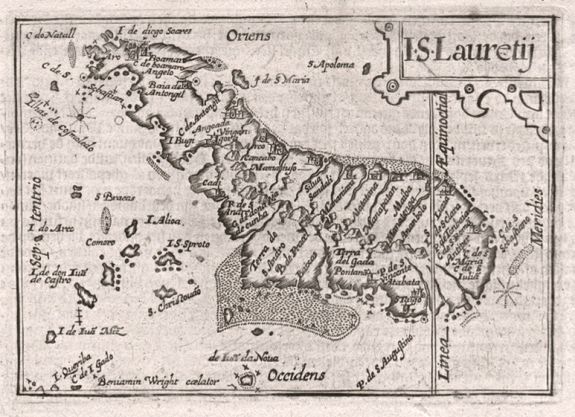 BERTIUS, Petrus, ‘I.S. Laurentij’ - Madagascar., antique map, old maps
