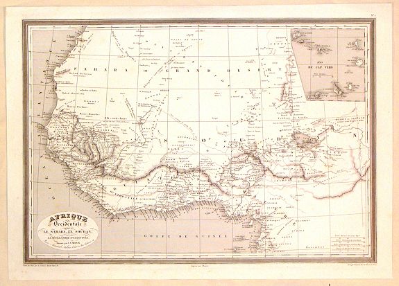 MONIN, C., Afrique Occidentale Comprenant le Sahara, Le Soudan..., antique map, old maps