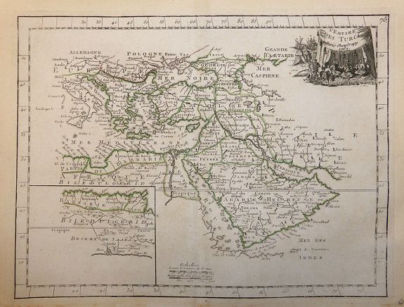 LE ROUGE, George Louis, L’ Empire Des Turcs., antique map, old maps