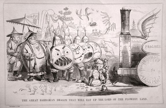 PUNCH, A set of 11 humorous prints with China interest. , antique map, old maps