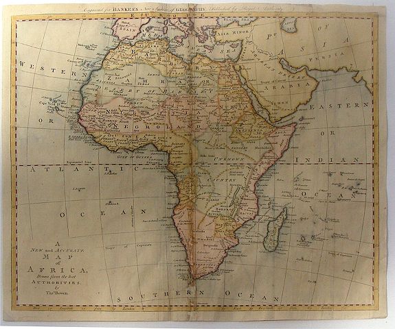 BOWEN, T., A New and Accurate Map of Africa Drawn from the best Authorities., antique map, old maps