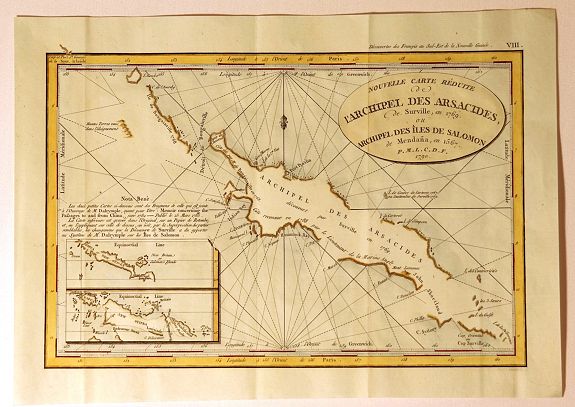 FLEURIE / BUACHE, Nouvelle Carte Reduite, l’Archipel des Arsacides., antique map, old maps