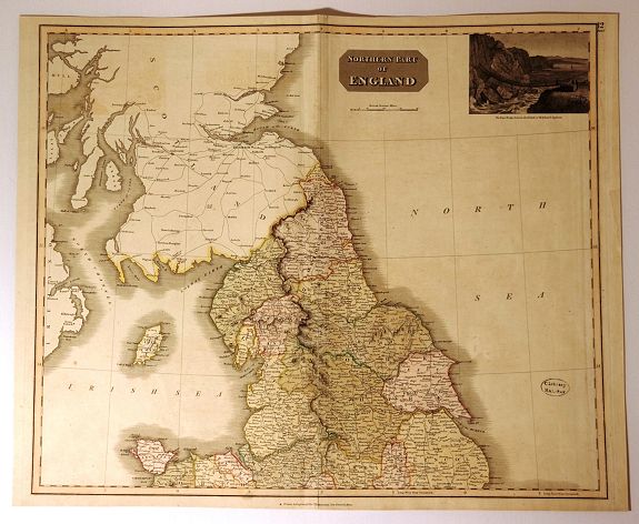 THOMSON, J., Northern Part of England., antique map, old maps
