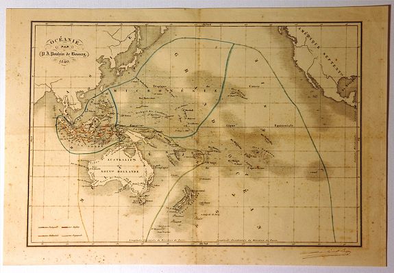 DE BOSSAY, P., Oceanie, antique map, old maps