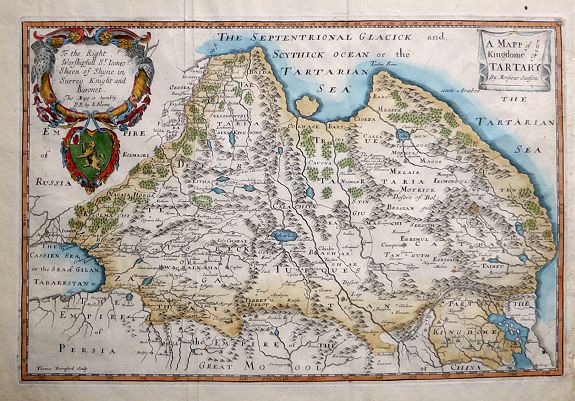 BLOME, Richard, A General Mapp of the Kingdoms of Tartaria. Designed by Monsieur Sanson, , antique map, old maps