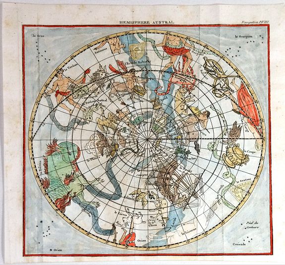 BEZOUT, J., Hemisphere Austral, antique map, old maps