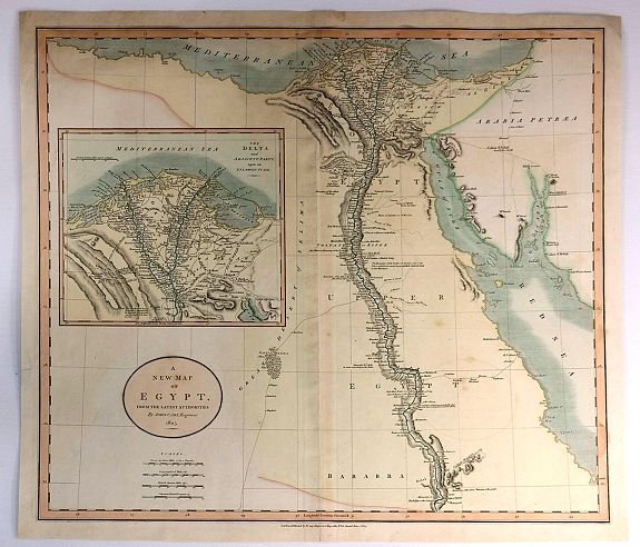 CARY, J., A new Map of Egypt From the Latest Authorities., antique map, old maps