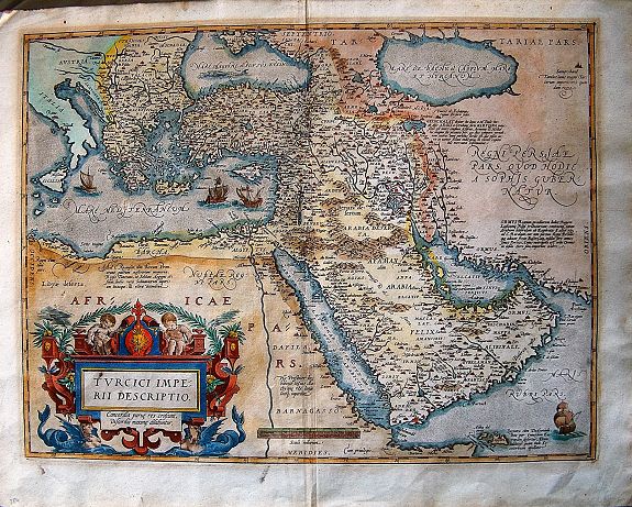 Ortelius A., Turcici Imperii Descriptio., antique map, old maps