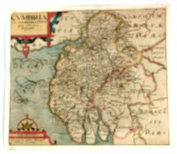 KIP, W., / HOLE, W.,, Cumbria Sive Cumberlandia Quae Olim par Brigantum., antique map, old maps