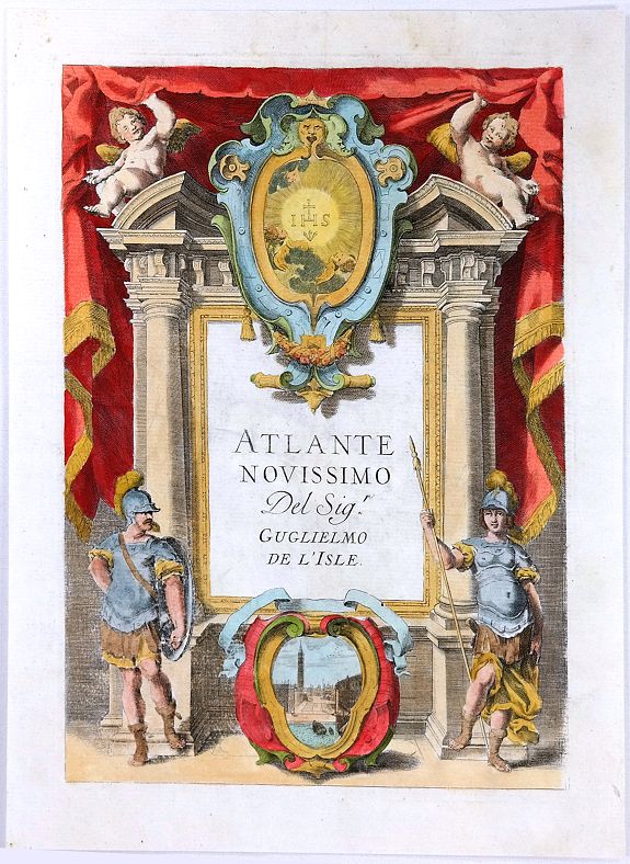 DELISLE, G., Atlante Novissimo (Frontispiece), antique map, old maps