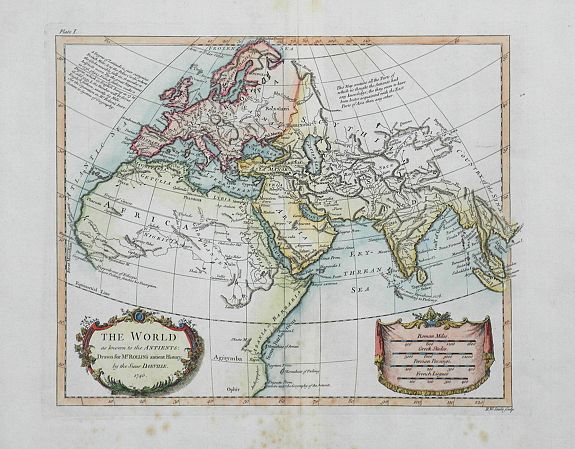 SEALE, R. W., The World as known to the Antients..., antique map, old maps