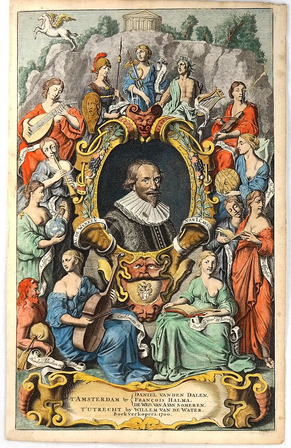 VAN DEN DALEN, D., Title Page from Jacob Cats' Emblem Book., antique map, old maps