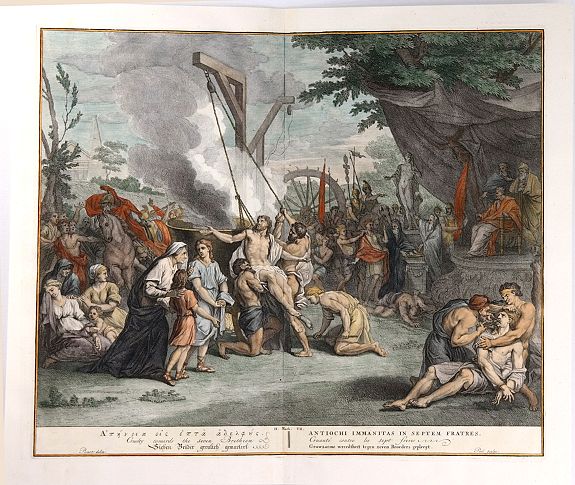 PICART, B., Cruelty Towards the Seven Brethren., antique map, old maps