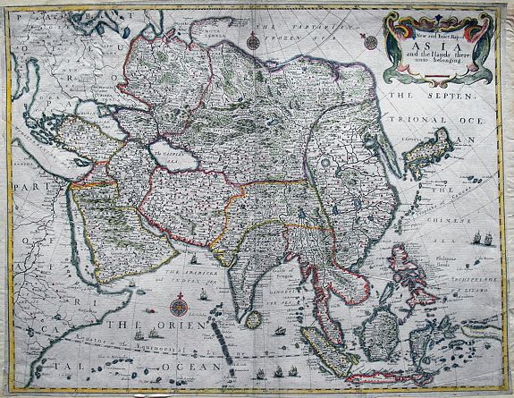 HOLLAR, V., A New and Exact Map of Asia and the Islands there unto belonging., antique map, old maps
