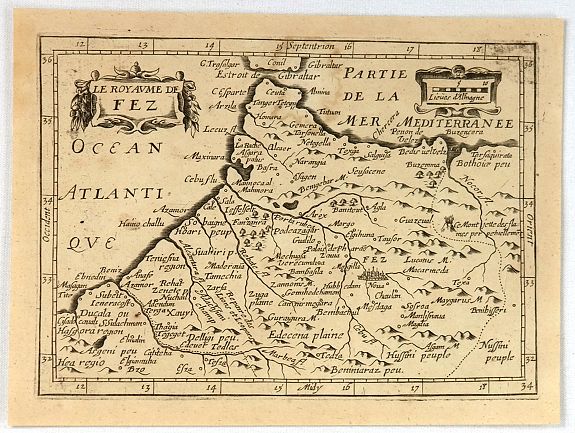 JOLLAIN, G., Le Royaume de Fez., antique map, old maps