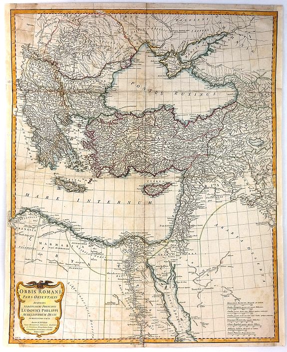 D' ANVILLE, J., Orbis Romani Pars Orientalis Auspiciis Serenissimi Principis…., antique map, old maps