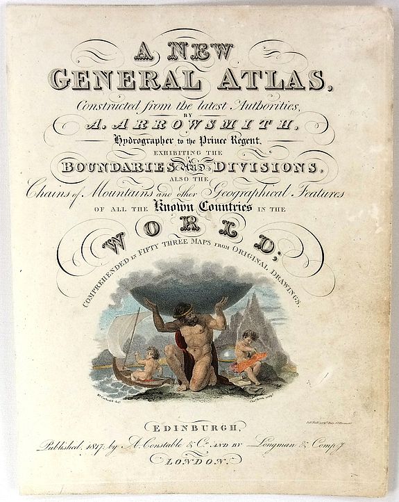 HEATH, Charles., Frontispiece - A New General Atlas, antique map, old maps