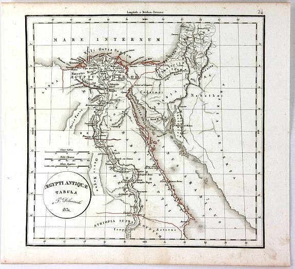 DELAMARCHE, F., Aegypti Antique Tabula, antique map, old maps