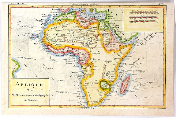 BONNE, R., Afrique, antique map, old maps