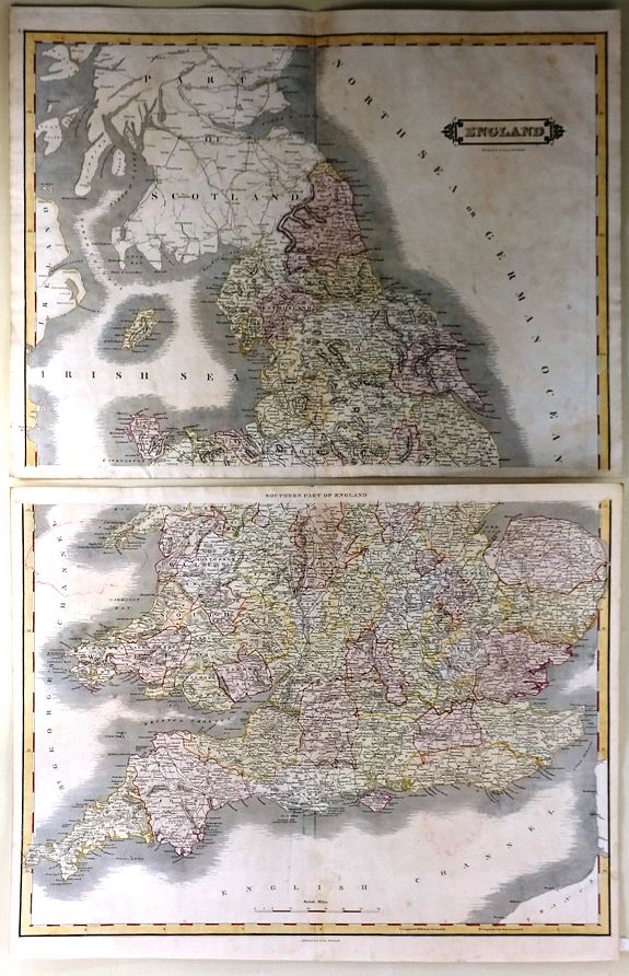 LIZARS, W., England, antique map, old maps
