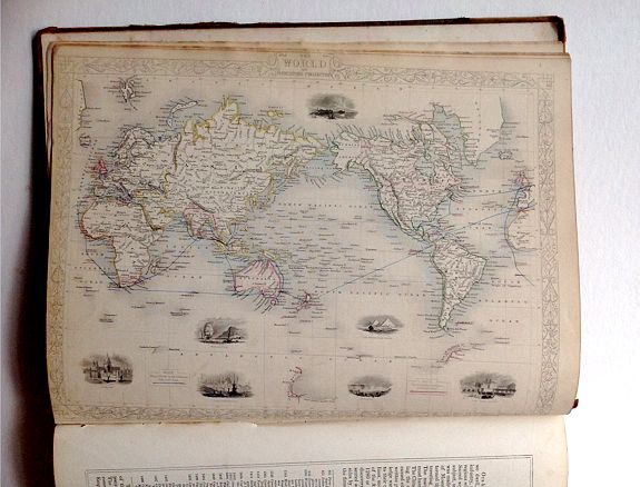 TALLIS, J., The Illustrated Atlas and Modern History of the World., antique map, old maps