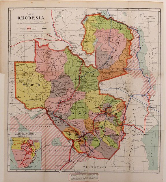 Waterlow & Sons. , Map of Rhodesia., antique map, old maps