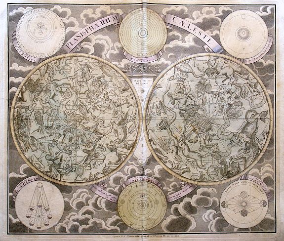DOPPELMAYR, J.G. / HOMANN, J.B., Planisphaerium Caeleste, antique map, old maps