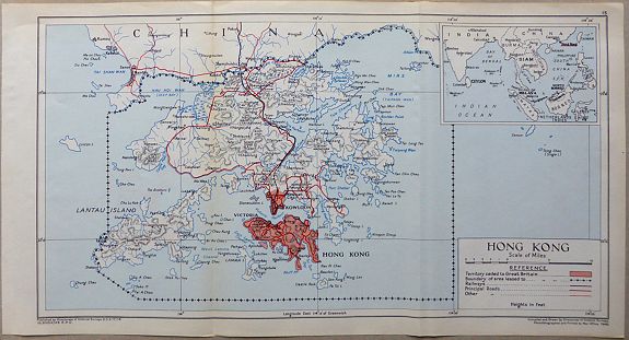 Directorate of Colonial Surveys. , Hong Kong , antique map, old maps
