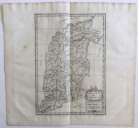 DU HALDE, J.B., Province de Chan-si, antique map, old maps