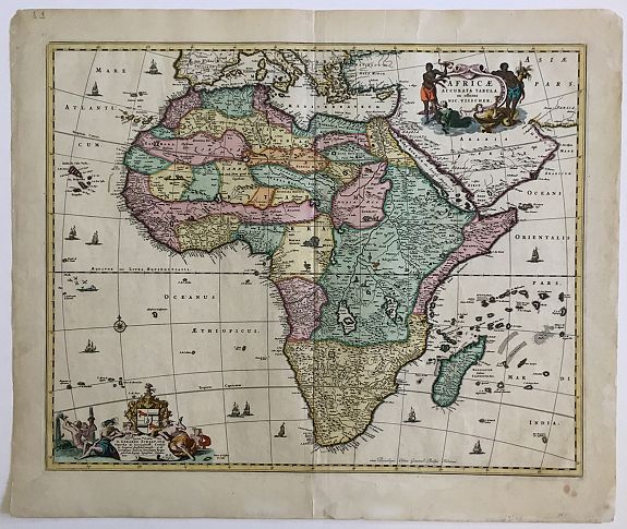 VISSCHER, N., Africae Accurata Tabula, antique map, old maps