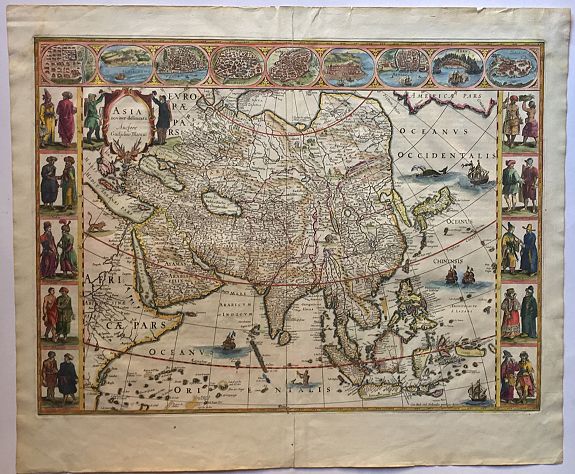 BLAEU, J., Asia Noviter Delineata., antique map, old maps