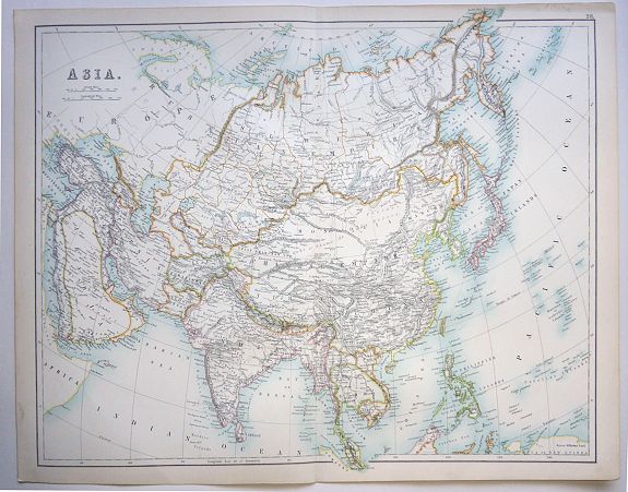 Adam & Charles Black. , Asia , antique map, old maps