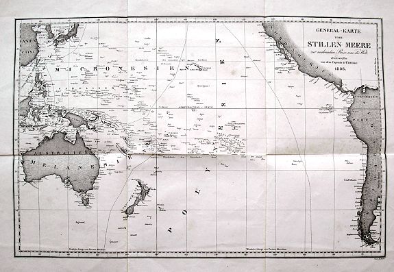 DUMONT-D'URVILLE, J. S. C., General-Karte vom Stillen Meere..., antique map, old maps