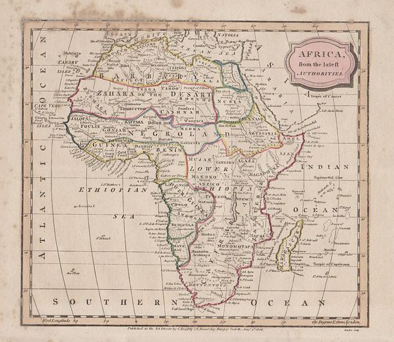 James Barlow., Africa, from the Best Authorities, antique map, old maps